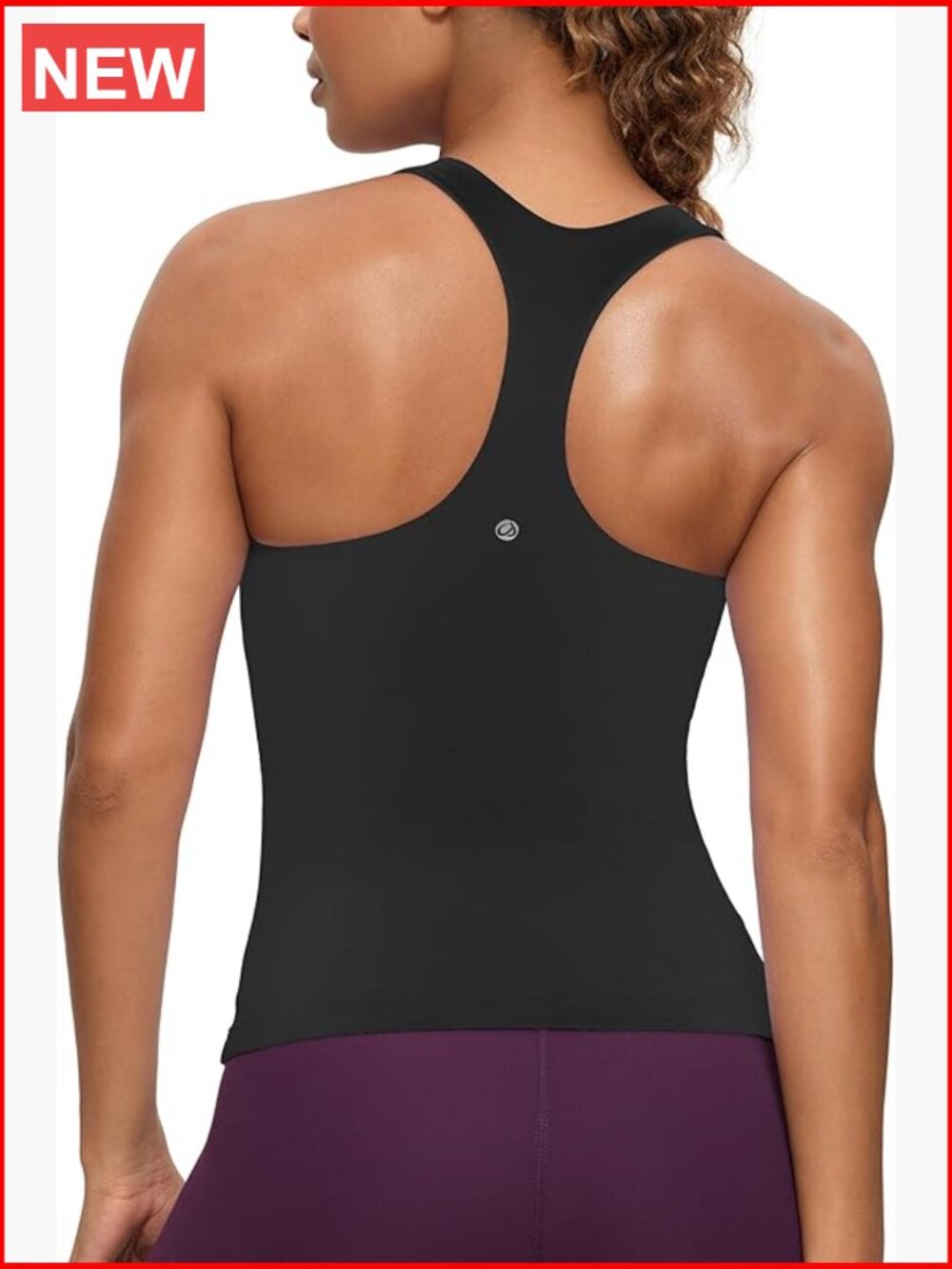 Butterluxe Workout Racerback Tank Top with Built-in Bra